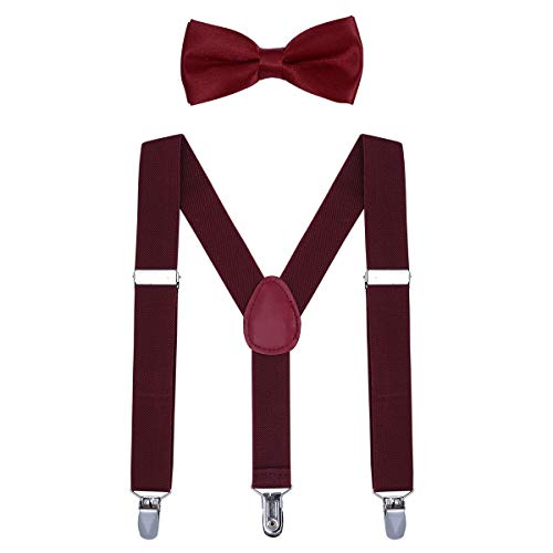Kids Suspender Bow Tie Sets - Adjustable Braces With Bowtie Gift Idea