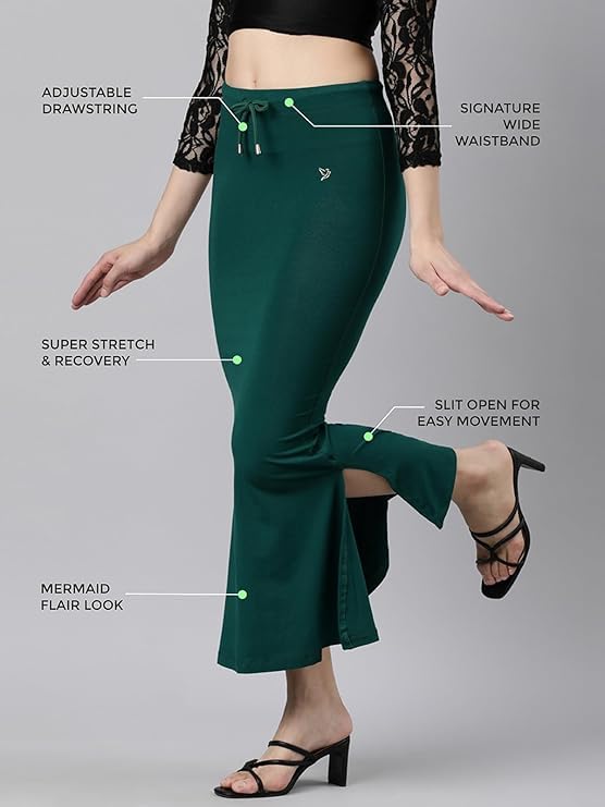 Image of TWIN BIRDS Saree Shapewear for Women | Super Soft Viscose Elastane Saree Petticoat Skirt | Stretchable & Comfortable SareeShaper