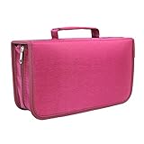 Yamde 128 Capacity Classic CD/DVD case Wallet, storage,holder,booklet,cases binder (Rosa)