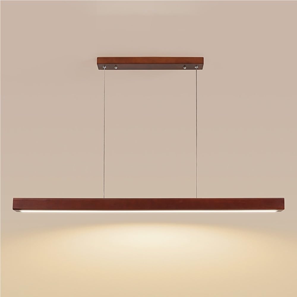 Lampe suspendue moderne en bois pour illuminer vos dîners autour de l'îlot de cuisine