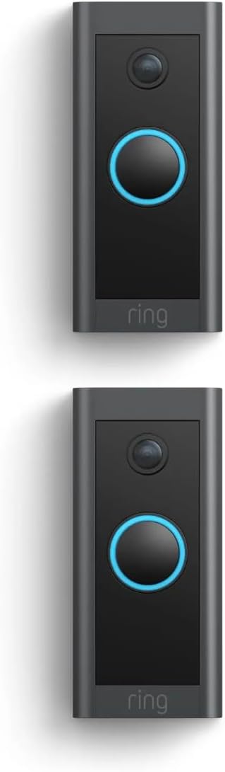 Video Wired Doorbell, Home or business security, Two-Way Talk, advanced motion detection, HD camera and real-time alerts to monitor your front door (wiring required), 2-pack