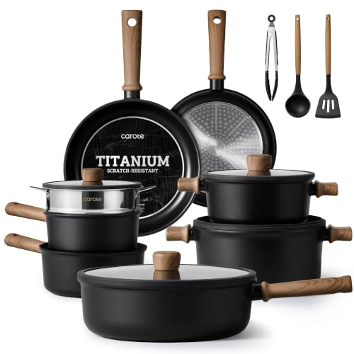 Image of CAROTE Nonstick Pots and Pans Set, Cookware Set