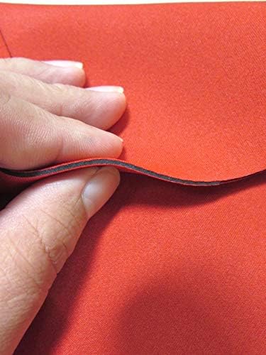 BIGZFABRIC® Neoprene Bonded Sponge Waterproof Wetsuit Fabric Red 3mm Thick Sold by The Foot and Yard (1 Yard)