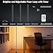 NBBUFF Led Corner Floor Lamp USB Powered with App & Remote Control, Color Changing Led Lamp Music Sync IC+RGBW, Timer, 64+ Music Modes, Standing Lamps for Living Room Lamp Bedroom Gaming Room, 1 Pack