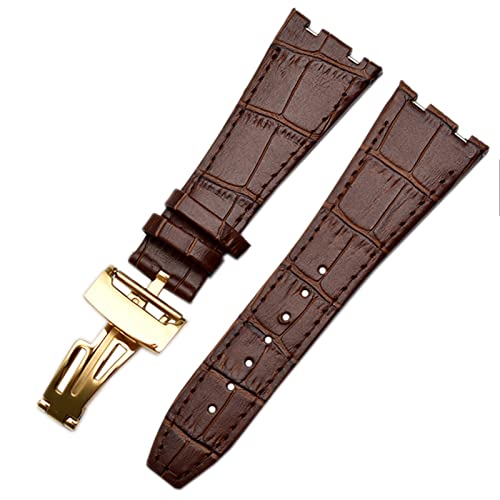 Bracelet de montre AP 15400 en cuir véritable de 26 mm de large