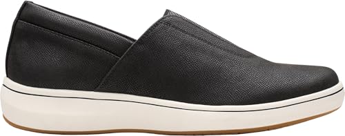 Clarks Clarks Women's BreezeSky Ria CloudSteppers Loafer, Black/White Textile, 9