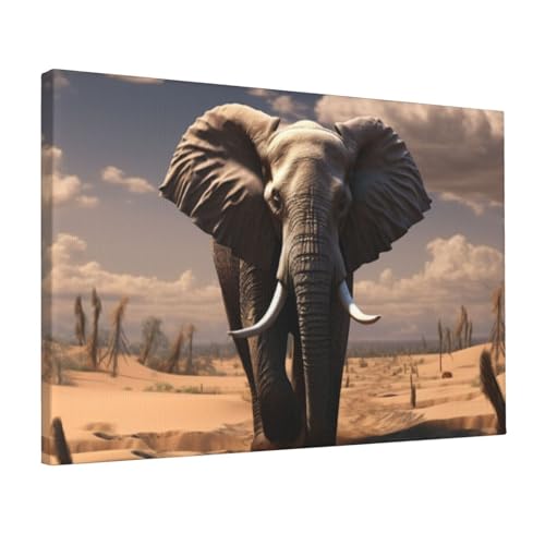 Images sur toile d'éléphant, poster mural et œuvre d'art HD 30x45cm