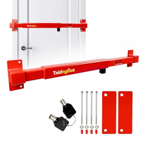 Door Security Bar - 32"-42" Adjustable, 2500 lbs, Keyed Lock by Taidngusa - Used condition - US$102.53