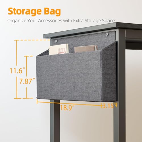 Variante de BEXEVUE escritorio gaming en L 100x70 cm negro con regleta