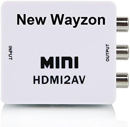 New Wayzon Mini White Composite HDMI to AV 3RCA CVBS Video Converter Adapter 480P White
