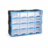 Bffcnl Multiuso Resistente Cassettiera in Plastica Organizzatore con Cassetti Trasparenti Cassettiera con 41 Cassetti, Blu