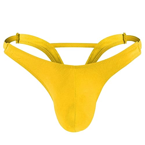 Men's Bikinis Thong Underwear,Man Thong Bulge G-String Low Waist Pouch Briefs T-back Panties For Man