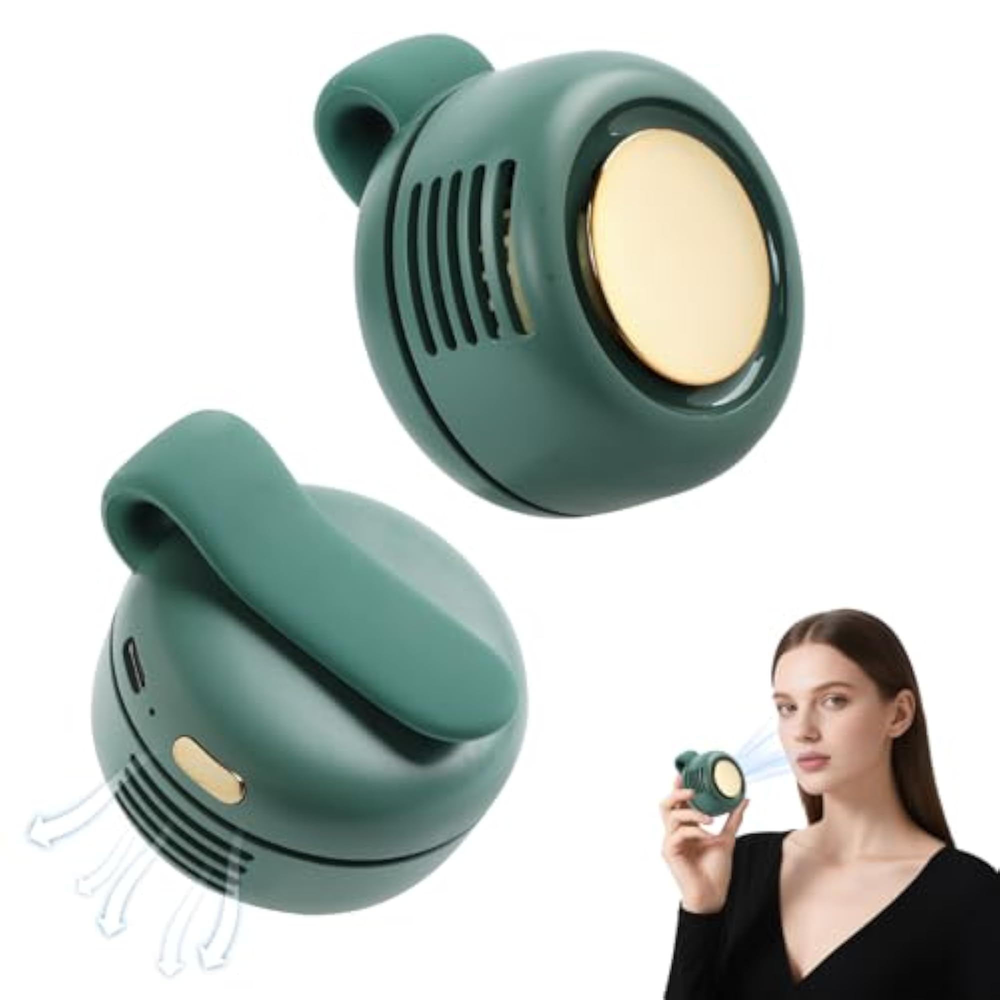 Small Clip Fan, Portable Silent Mini Bladeless Design