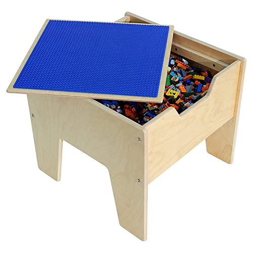 2-N-1 Activity Table With Blue Lego Compatible Top - Rta #TOP2