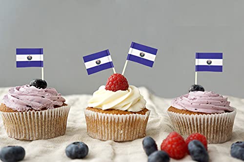 JBCD Salvador Toothpick Flag Salvadoran Mini Small Cupcake Topper Flags (200 pcs) - Thumbnail 5