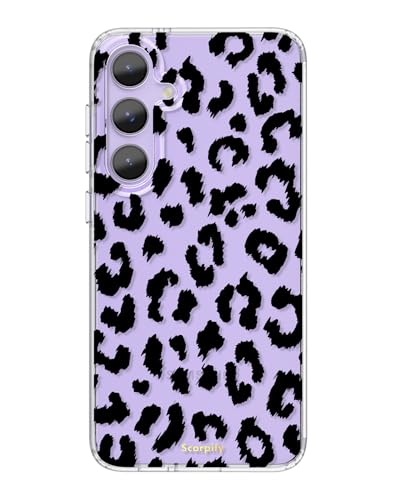 Coque Samsung S24 antichoc transparente fine avec motif léopard noir