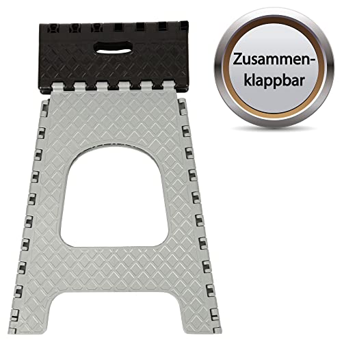 Klapphocker aus Kunststoff, bis 80 kg belastbar, platzsparend