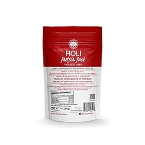 HOLI Beef Liver Canine Meals Topper – Single Ingredient, Human-Grade – Freeze Dried Protein and Taste Enhancer for Choosy Canine – Grain Free – 100% All Pure – 2oz