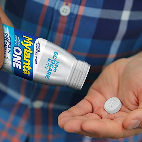 Mylanta One Antacid + Anti-Gas Eco Care Tablets - Lemon Mint - 50ct, White - Thumbnail 4