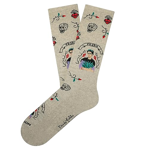 Jimmy Lion Calcetines para Hombre y Mujer Athletic Frida Viva Mexico - Beige Talla 41-46 Edición Limitada