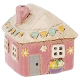 Photo Gallery shudehill giftware village pottery - portacandele in ceramica, collezione pretty garden floral house, colore: rosa pastello Photo Gallery shudehill giftware village pottery - portacandele in ceramica, collezione pretty garden floral house, colore: rosa pastello