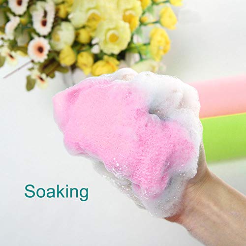 Meetory 6 Pieces Exfoliating Nylon Bath Cloth Towel, 35 Inches (90Cm) Beauty Skin Bath Wash Cloth Towel Massage Bath Cloth For Women And Men #TOP5