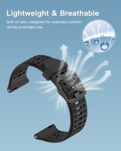 Correa de silicona para reloj YMZ TGW01 1.85" negra miniatura 3