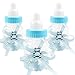 AerWo Baby Shower Favors Fillable Mini Bottle Candy Gift Box for Boy Girl Newborn Infant Baptism Christening Birthday Party Decoration (24 Packs, Blue)