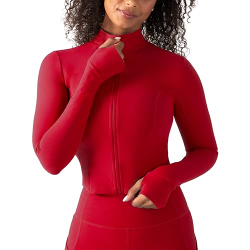Image of YITTY Active Women's Ultraluxe Full Zip Jacket, Athleisure, 4-Way-Stretch, Thumbholes
