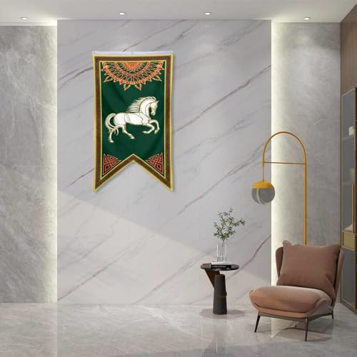 Aihccy Lotr Bandeira de cavalo Lotr Rohan bandeira homem caverna cama quarto casa escritório decoraç