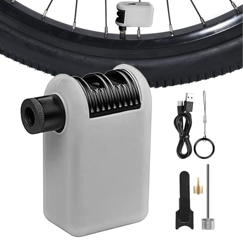 Bomba de neumáticos de bicicleta - Compresor de aire eléctrico en miniatura | Bomba de aire compacta para neumáticos | Para bicicleta motocicleta y viajes