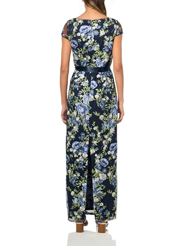 Adrianna Papell Women's Cascading Floral Column Gown2