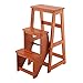 MFLASMF Sedie con Scale a gradini in Legno, 3 gradini Pieghevoli, Scale a pioli Portatili/sedie per Scale Scaffalature a gradini con scaffale Multifunzione per Cucina/Ufficio/Biblioteca
