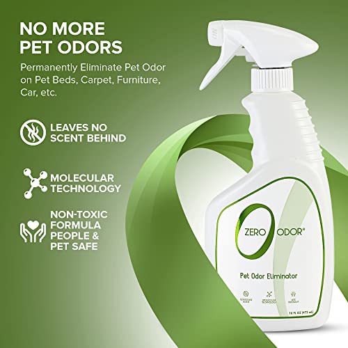 image for Zero Odor - Pet Odor Eliminator - Permanently Eliminate Air & Surface 