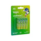 Pilha Alcalina AAA com 8 unidades Elgin Palito