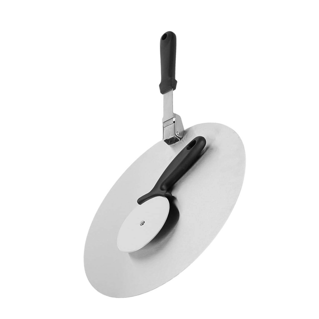 STOBAZA 1Set Metal Pizza Peel Pizza Paddle with Cutter Wheel for Baking Pizza Cakes and Breads Easy to Clean Kitchen Tool for Parties