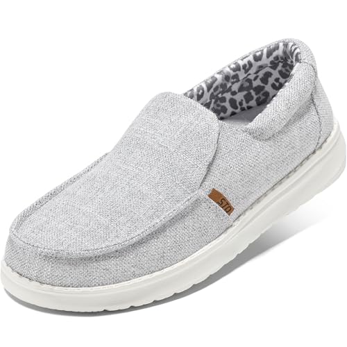 STQ Slip on Boat Shoes for Women Orthopedic Casual Loafers with Arch Support