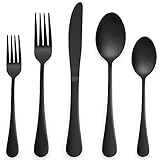 【Bequemer Halt】 Glatter Griff mit ergonomischem Design, geeigneter Dicke und Gewicht zum bequemen Halten, bietet Kindern und Erwachsenen einen hervorragenden Halt, wenn sie unser Besteckset verwenden. Empfehlen Sie, dieses Besteck von Hand zu waschen, um die Metallschicht zu schützen und die Haltbarkeit zu verlängern