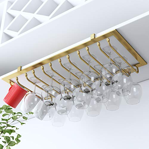 ZBYL Porta Bicchiere di Vino, Bicchieri di Vino Deposito Portatazze, Porta Bottiglie da Vino da Parete per calici di Vino, Porta Bicchieri sospeso da Bar (Senza calici)