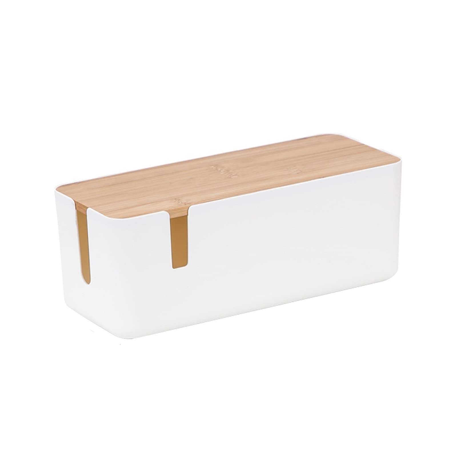 Caja Guardar Cables Caja organizadora de cables for el hogar, organizador de cajas de gestión de cables simples con cubierta de madera, soporte de almacenamiento grande for cables Caja de Almacenamien