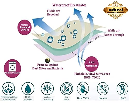 Image of Jacquard Cotton Waterproof Underpad Incontinence Bed Pad, 55x39 Inch Gold, Ecofriendly, Non Slip Protector, Leak Proof & Stain Free, Washable Multi Purpose Utility Sheet