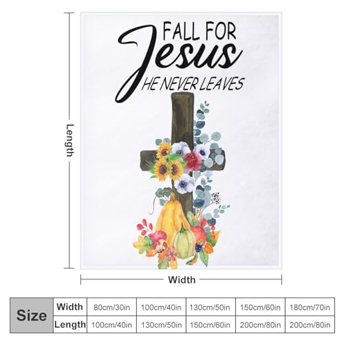 Couverture polaire Jésus en flanelle 127x152 cm d'automne - 3