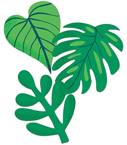 Image of Carson Dellosa One World 36pc Tropical Leaves Bulletin Board Decorations, Tropical Decor for Bulletin Board, Party, Classroom Decor, and Summer Bulletin Board Decorations, Boho Classroom Decor