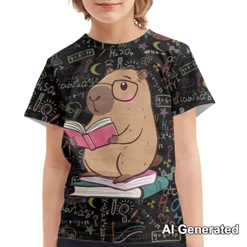 Image of Xhuibop Kids T Shirts for Boys Size 3-16 Girls Short Sleeve Sportswear Active Tops