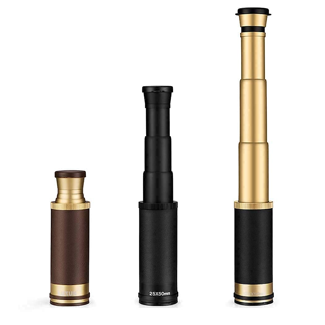 Binoculars for Adults, Practical Telescope Monocular Telescope, 25X50 Zoom Monocular Telescope, Waterproof Shockproof, High Definition Prism for Bird Watching Hiking Conc