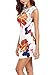 Floerns Women's Sleeveless Floral Work Party Cocktail Bodycon Dress 4-Orange XS