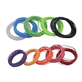 10 Colores 3D Pluma Filamento 1,75 mm PLA Materiales de Impresión Filamento PLA para Impresoras 3D y Bolígrafos 3D - 10M Cada Color