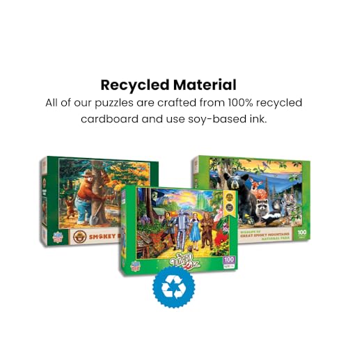 Rompecabezas MasterPieces de 100 piezas para niños de 6 años en adelante: Fauna de los Parques Nacionales, juego educativo y divertido, idea de regalo para niños, 19" x 14" miniatura 6