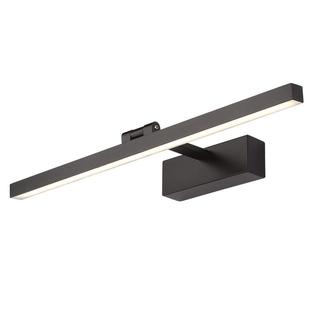 YTBHSHXZ wall Light， LED Mirror Bathroom Wall Makeup Lights Surface-Mount Photo Frame Lighting Black 40-60cmx5cm(12w 3000k)