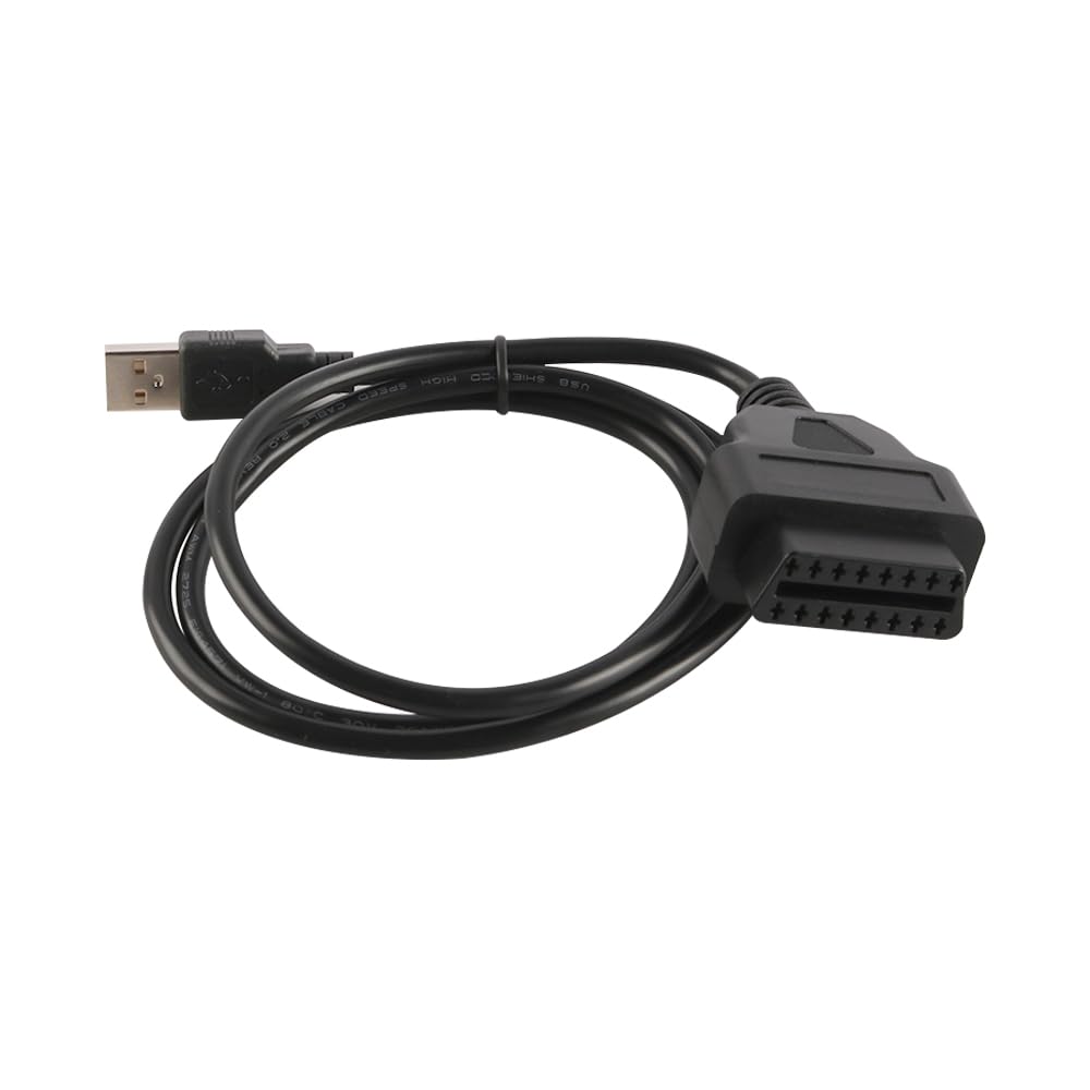 Câble Adaptateur OBD2 Vers USB 16 Broches 1 M - Pour Diagnostic Auto, Lecture Codes Défauts, Surveillance ECU